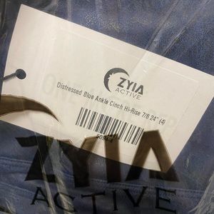 ZYIA distressed blue ankle cinch